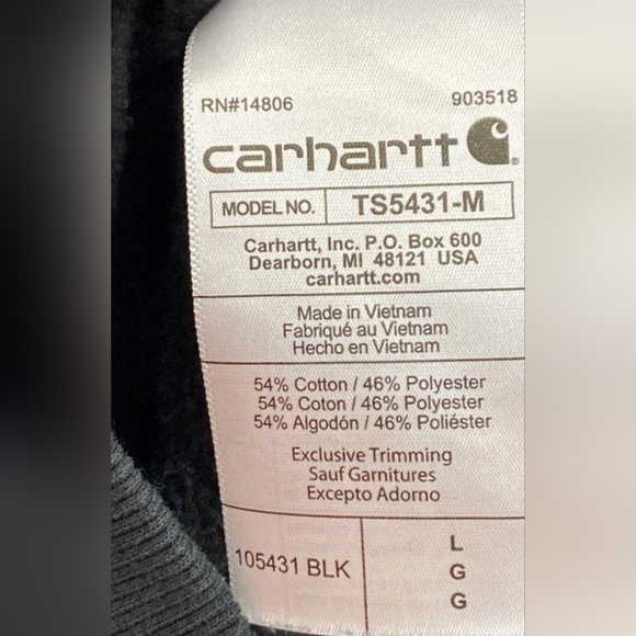 Carhartt Rain Defender® Midweight "C" Logo Graphic Sweatshirt Size L MSRP $59.99 - Picture 5 of 5